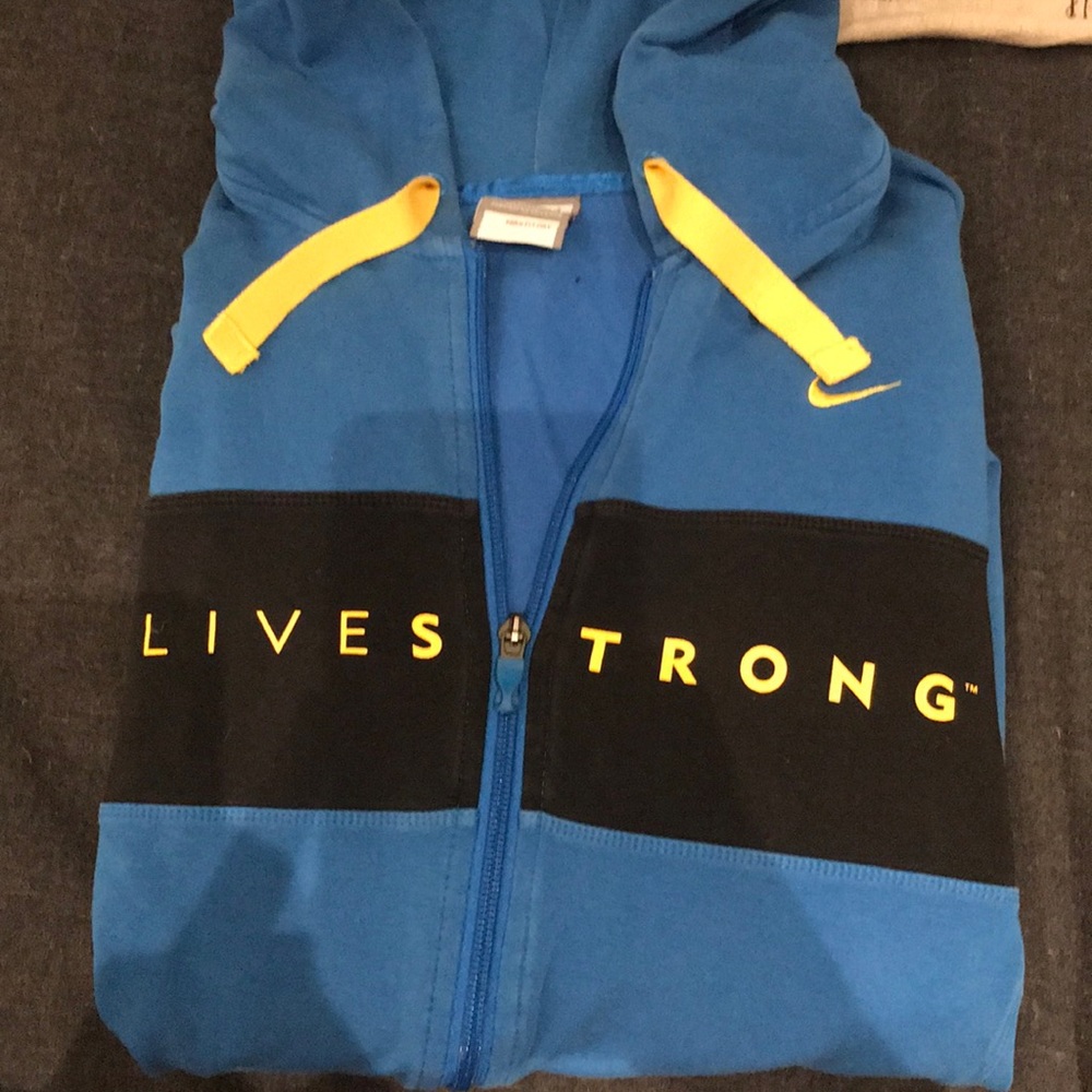 Life strong zip up hoodie